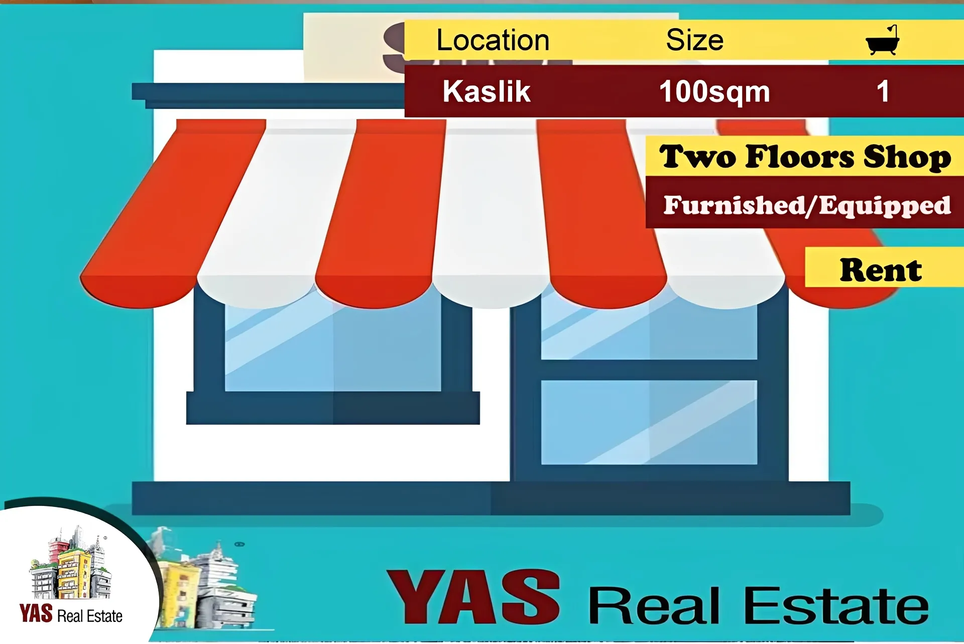 Shop for rent in Kaslik