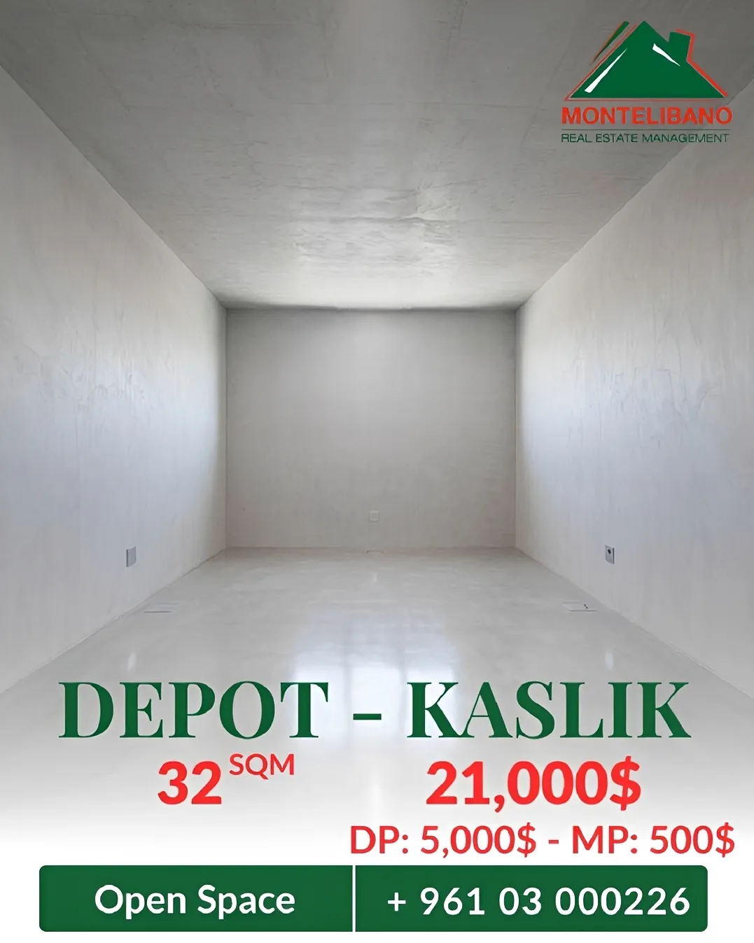 Warehouse for sale in Kaslik, Lebanon