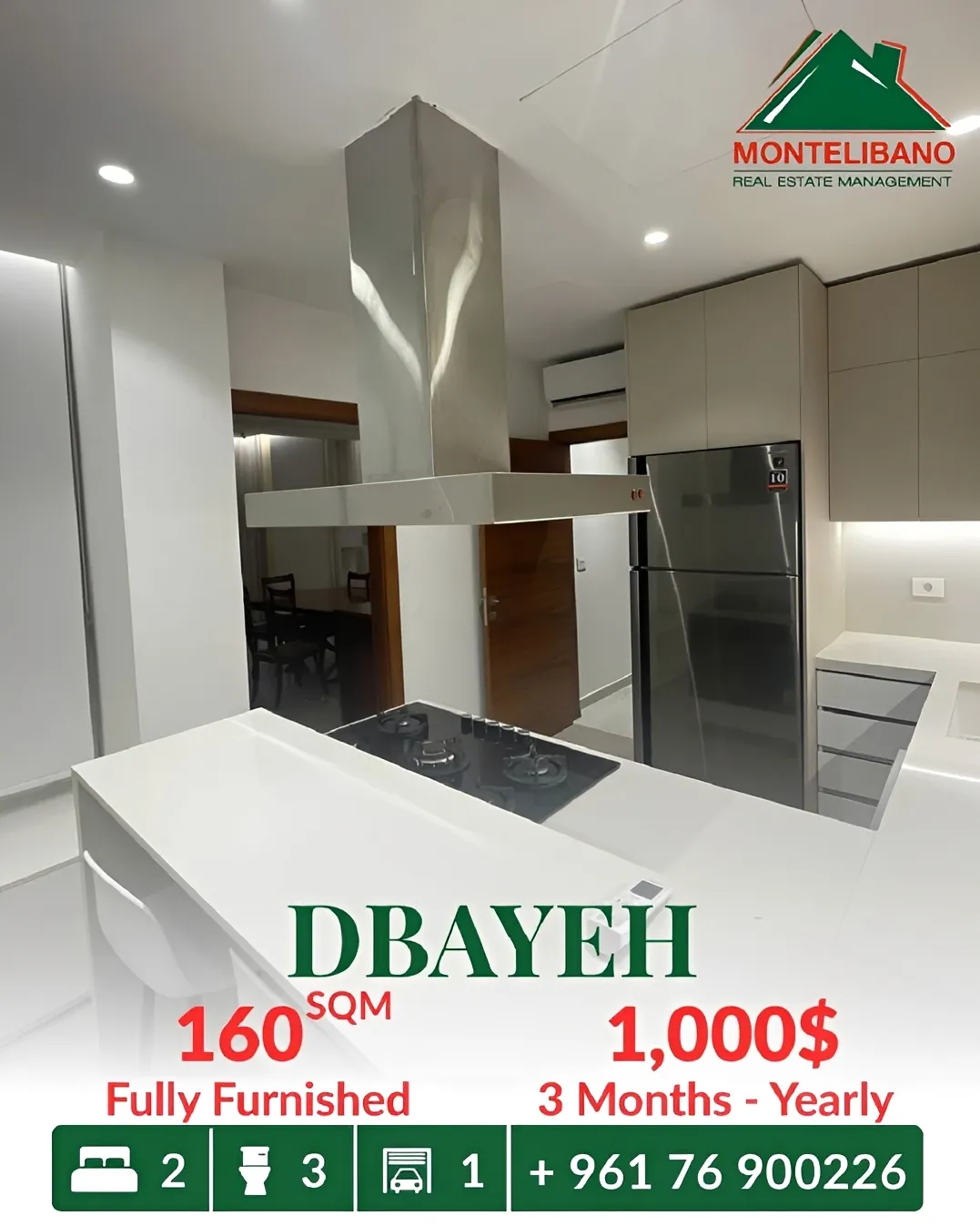 Apartment for rent in Dbayeh
