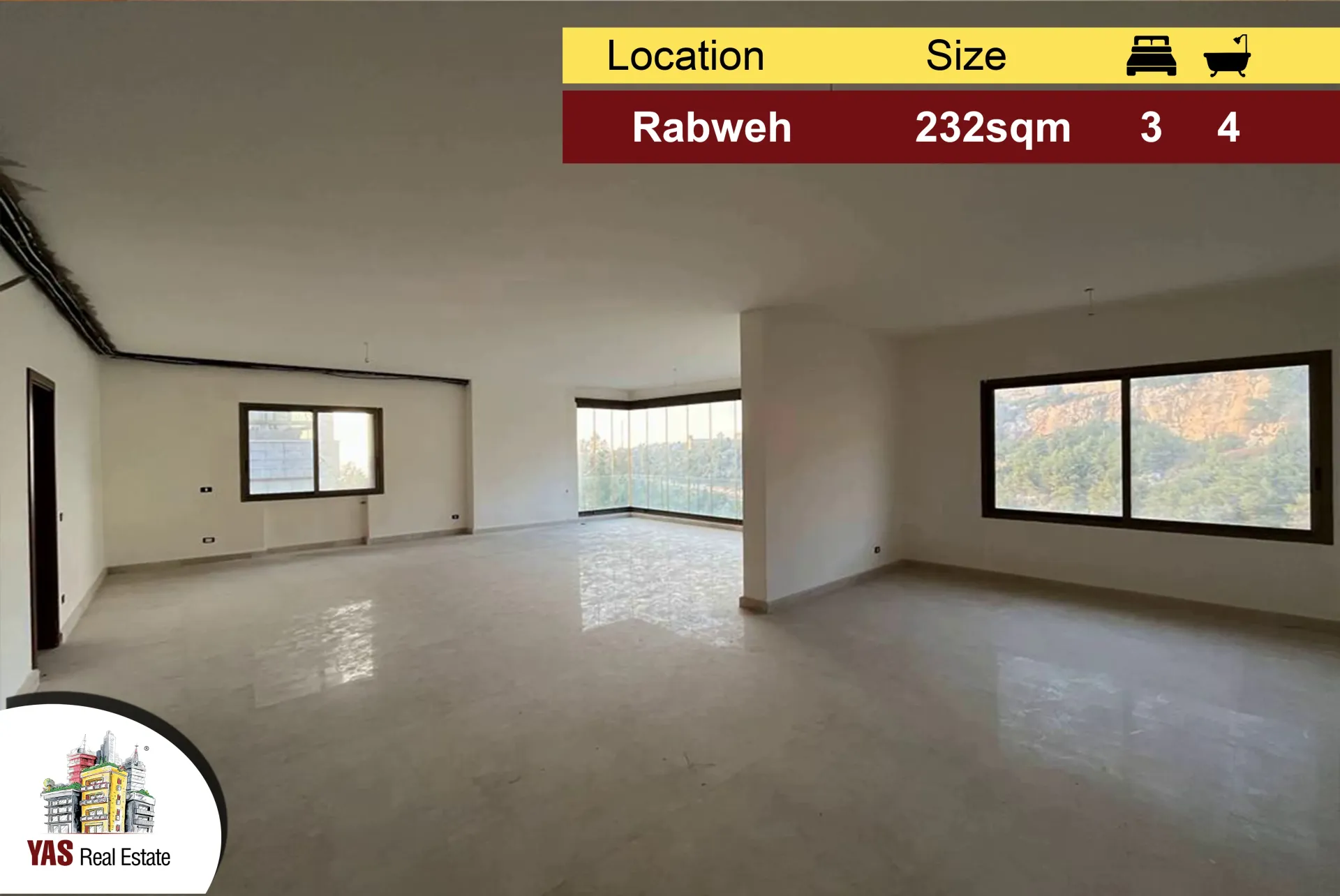 Apartment for Sale in Rabweh - 3 bed, 4 bath