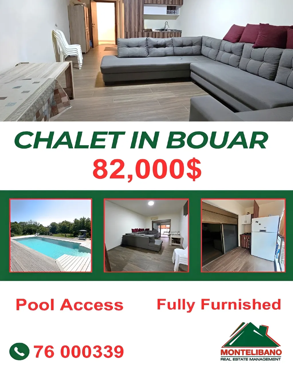 Chalet for sale in Bouar, Lebanon