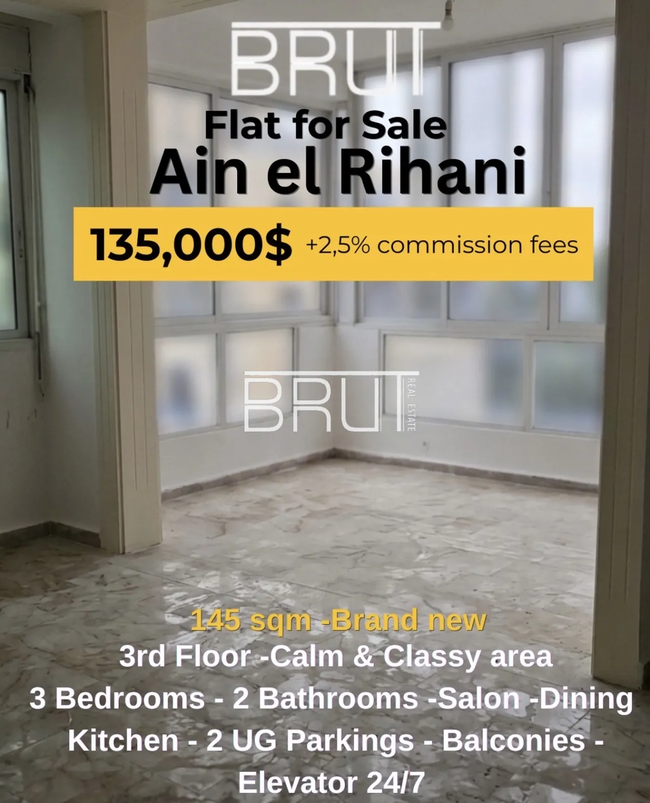 Apartment for sale in Ain el rihaneh, lebanon - 3 bed, 2.0 bath