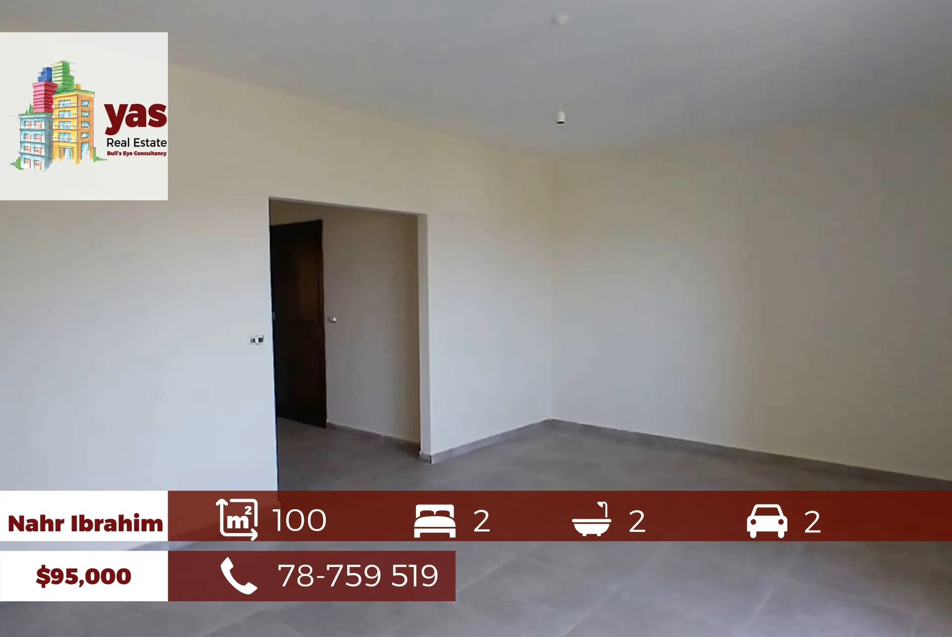 Apartment for Sale in Nahr Ibrahim - 2 bed, 2 bath