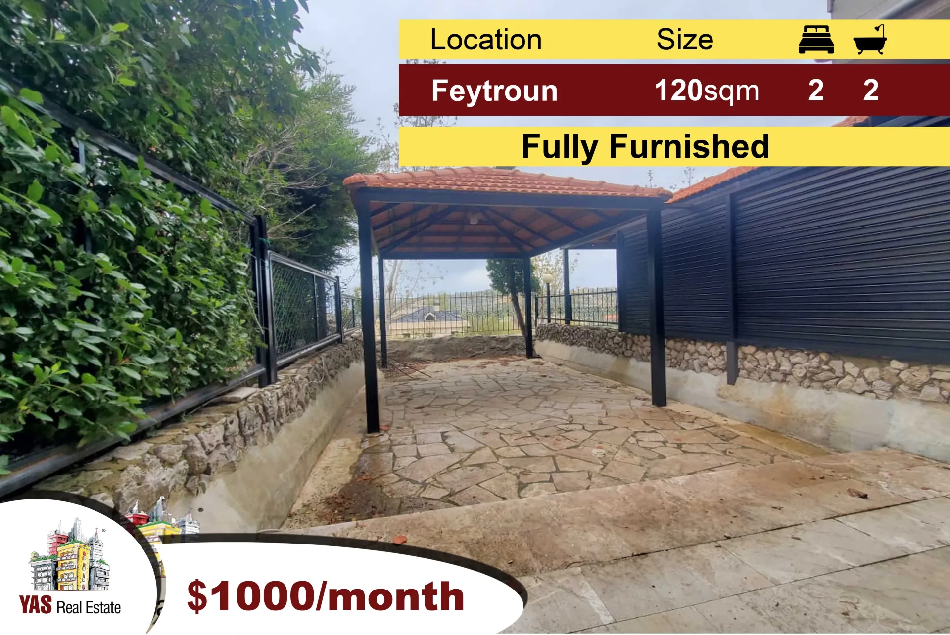 Apartment for Rent in Faytroun - 2 bed, 2 bath