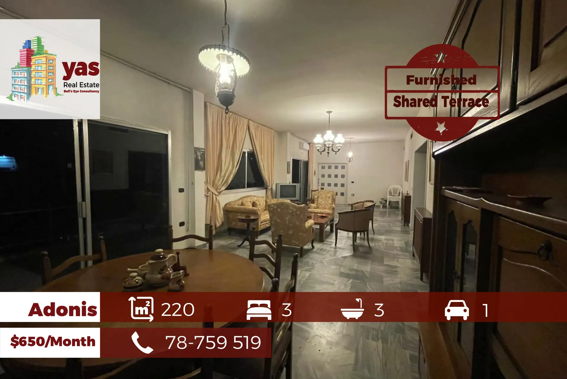 Apartment for Rent in Adonis
