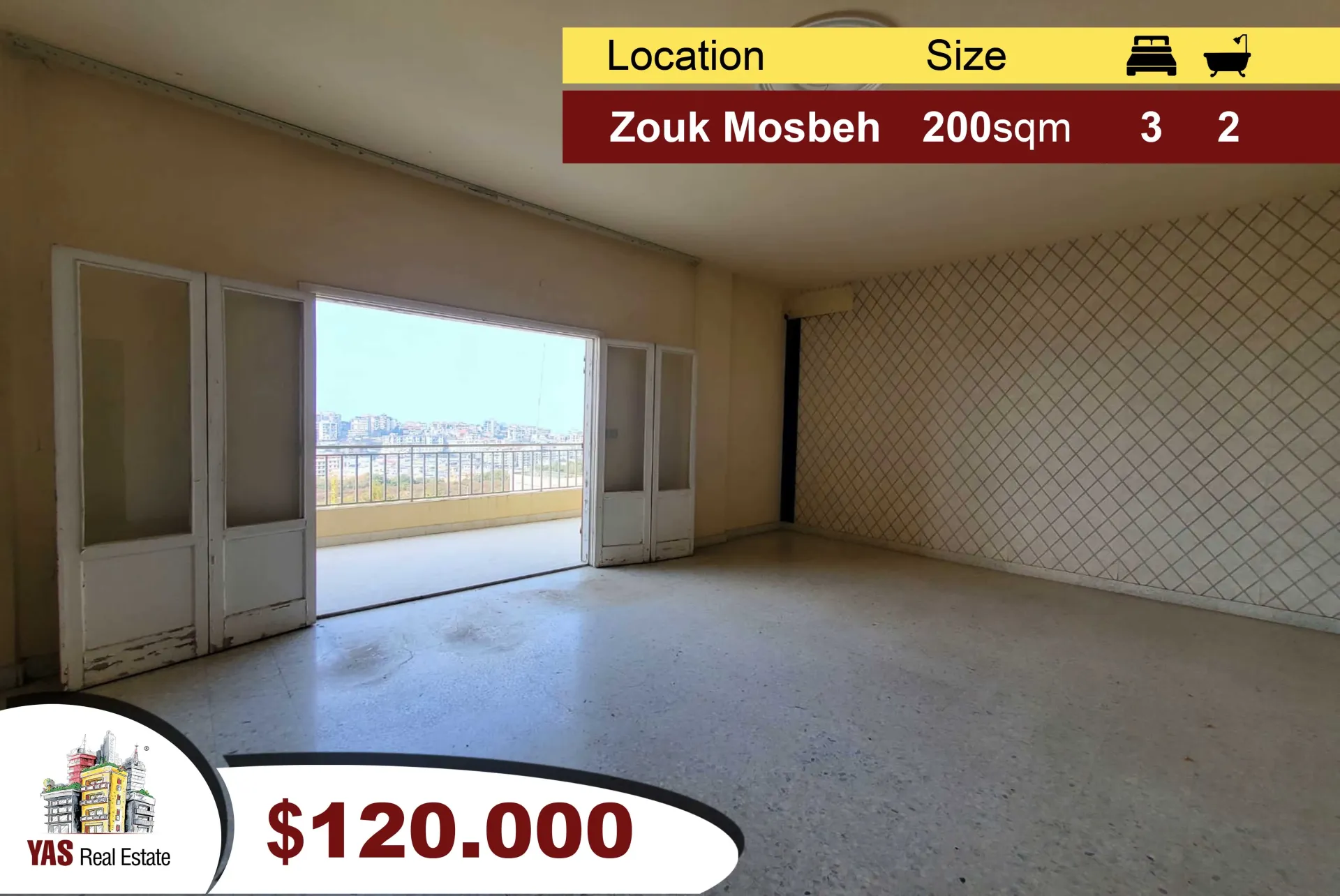 Apartment for Sale in Zouk Mosbeh