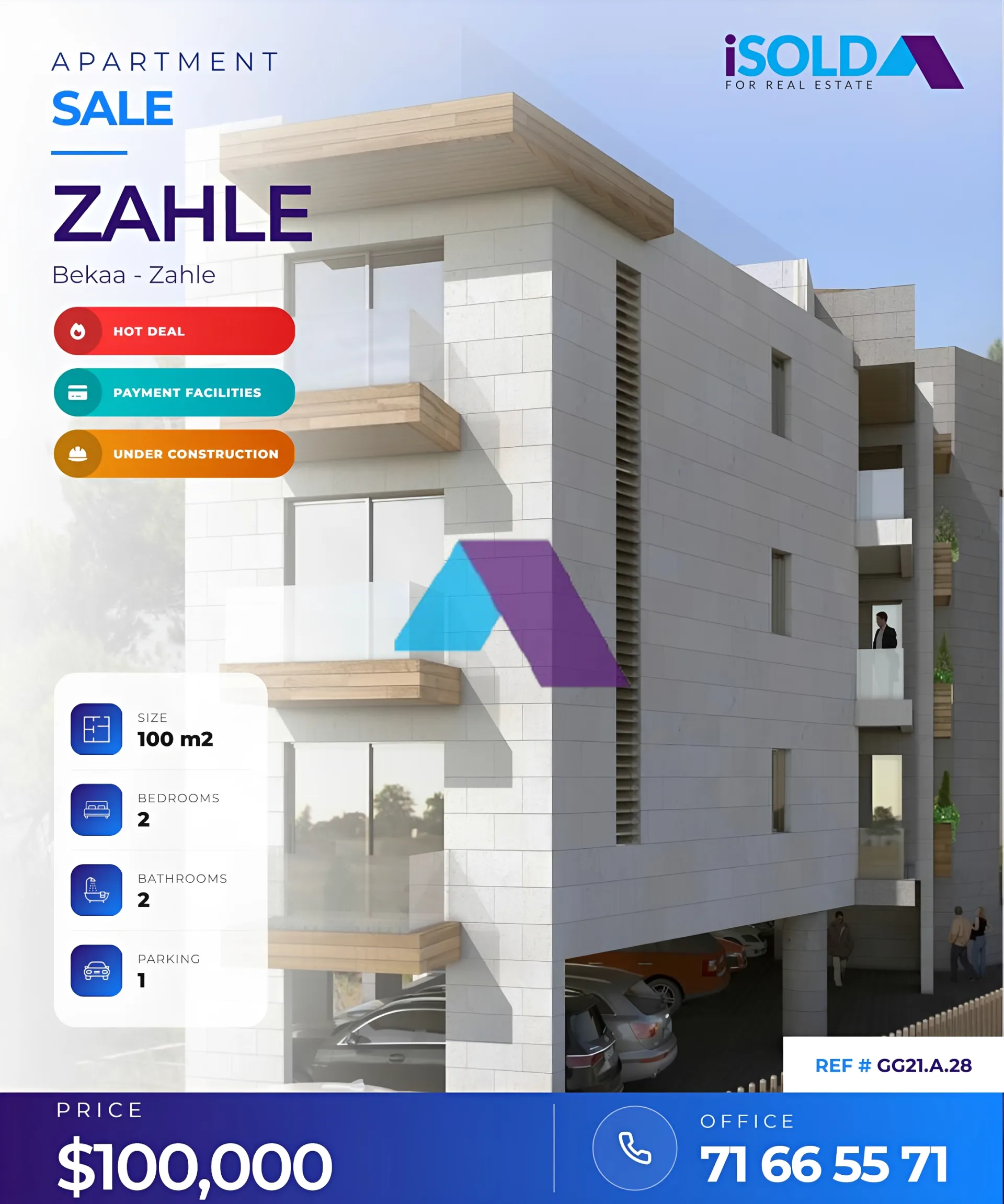Apartment for sale in Zahlé, Lebanon - 2 bed, 2 bath