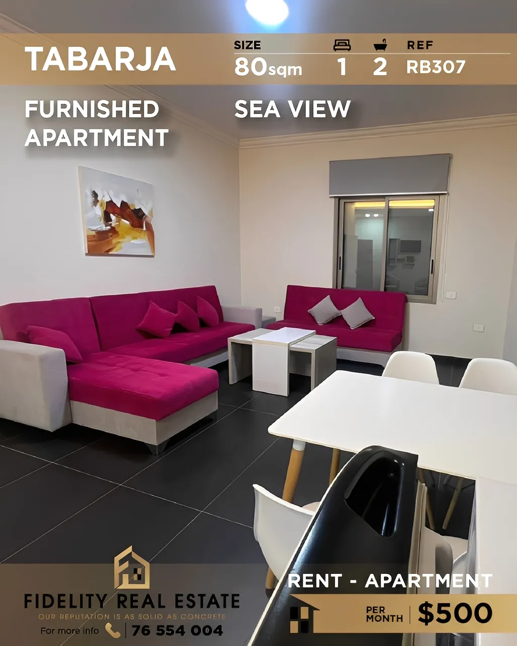 Apartment for Rent in Tabarja, Lebanon - 1 bed, 2 bath