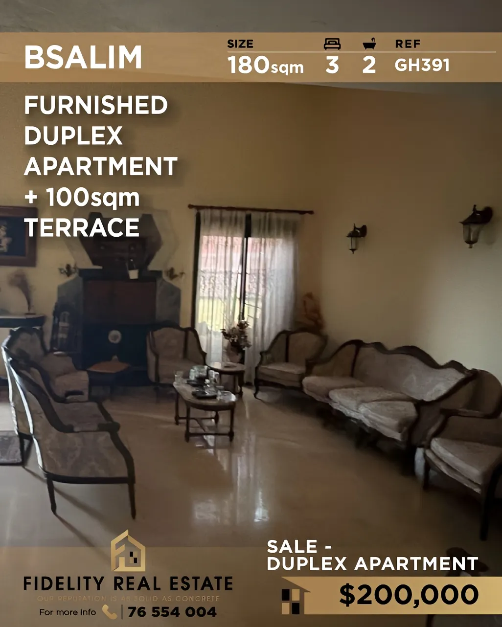 Apartment for sale in Bsalim, Lebanon - 3 bed, 2 bath