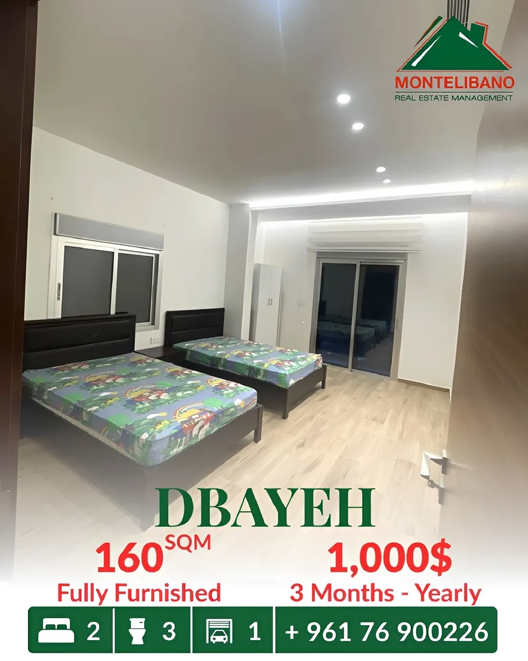 Apartment for rent in Dbayeh