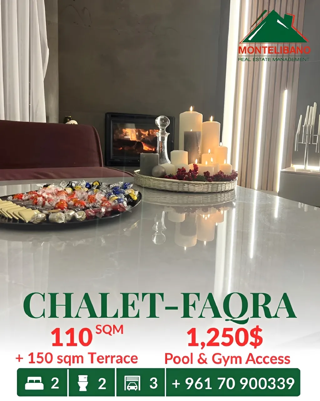 Chalet for rent in Faqra, Lebanon