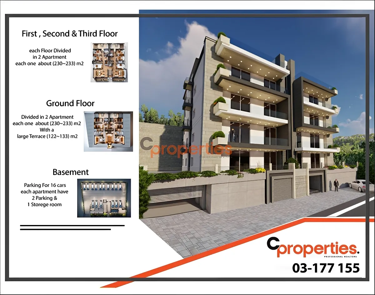 Apartment for Sale in Bsalim - 3 bed, 3 bath