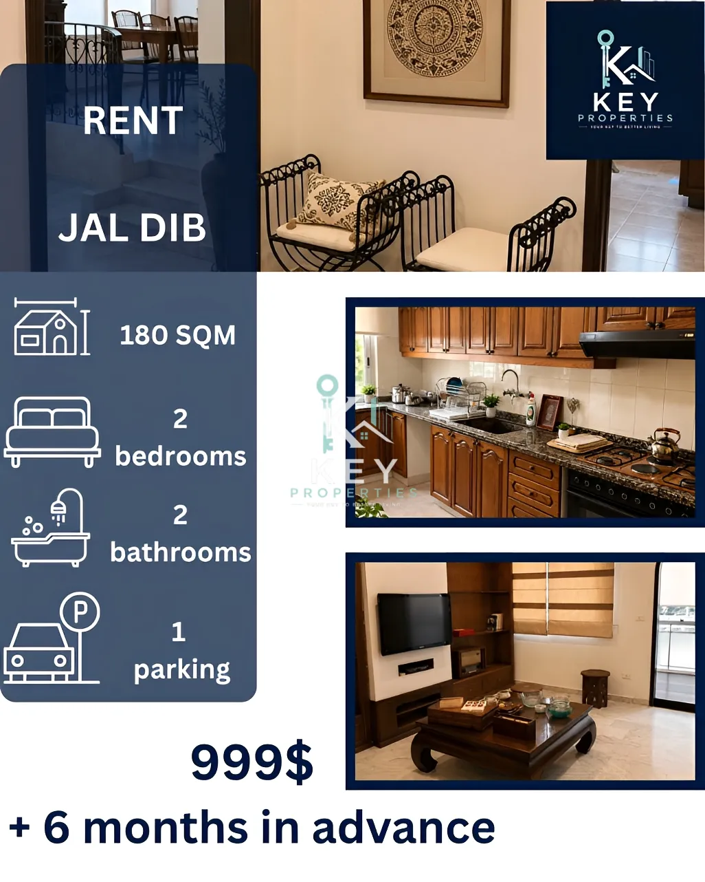 Apartment for rent in Jal El Dib, Lebanon