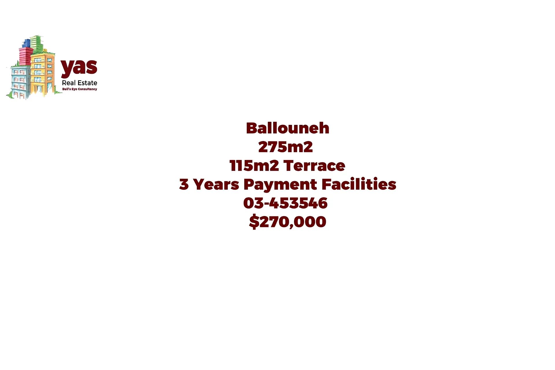 Apartment for Sale in Ballouneh - 5 bed, 5 bath