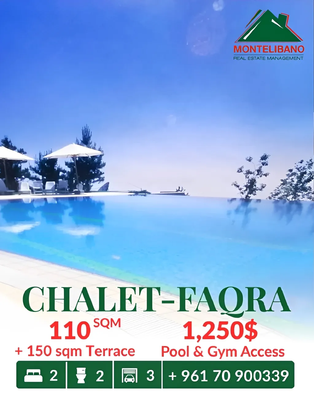 Chalet for rent in Faqra, Lebanon