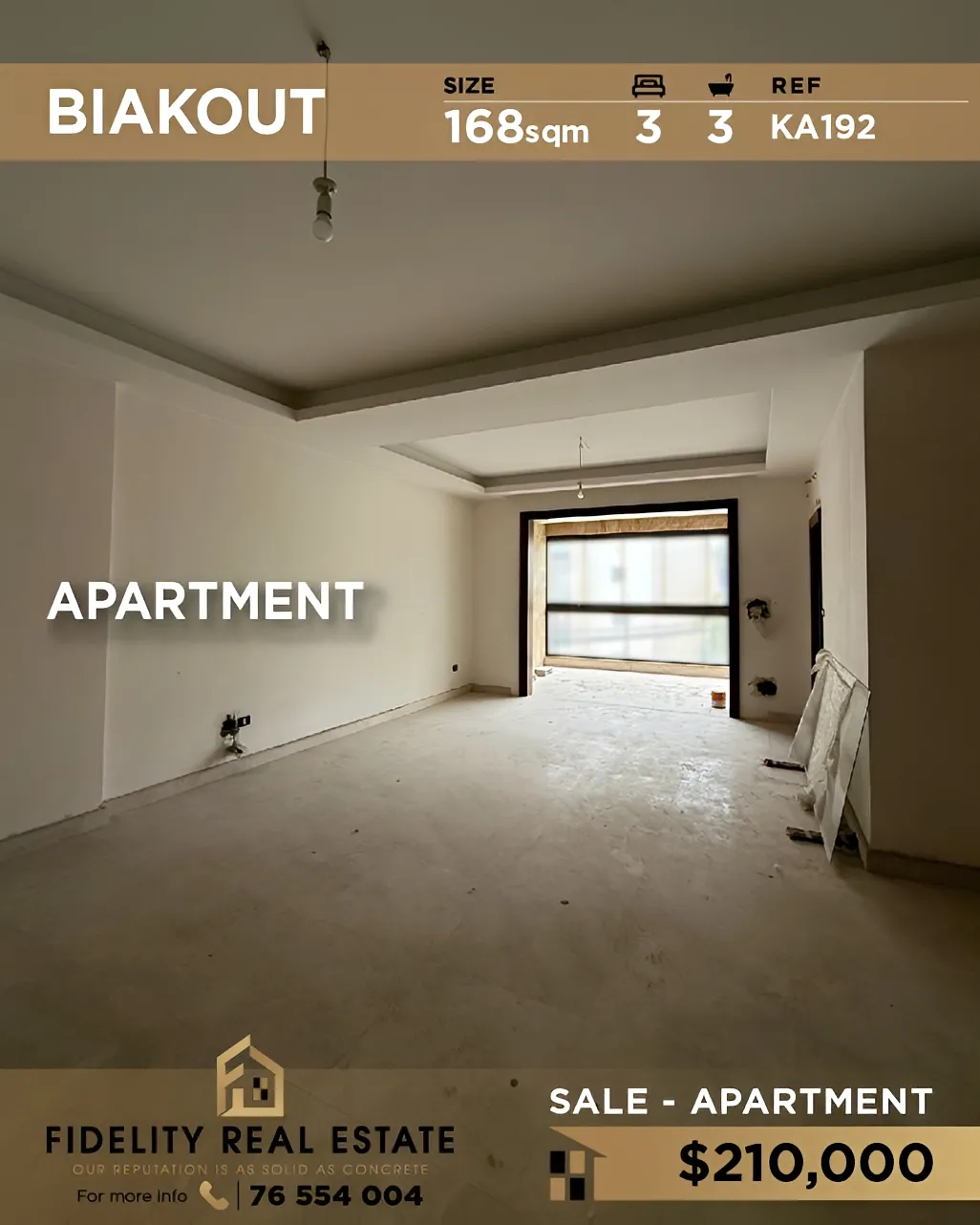 Apartment for sale in Biaqout, Lebanon