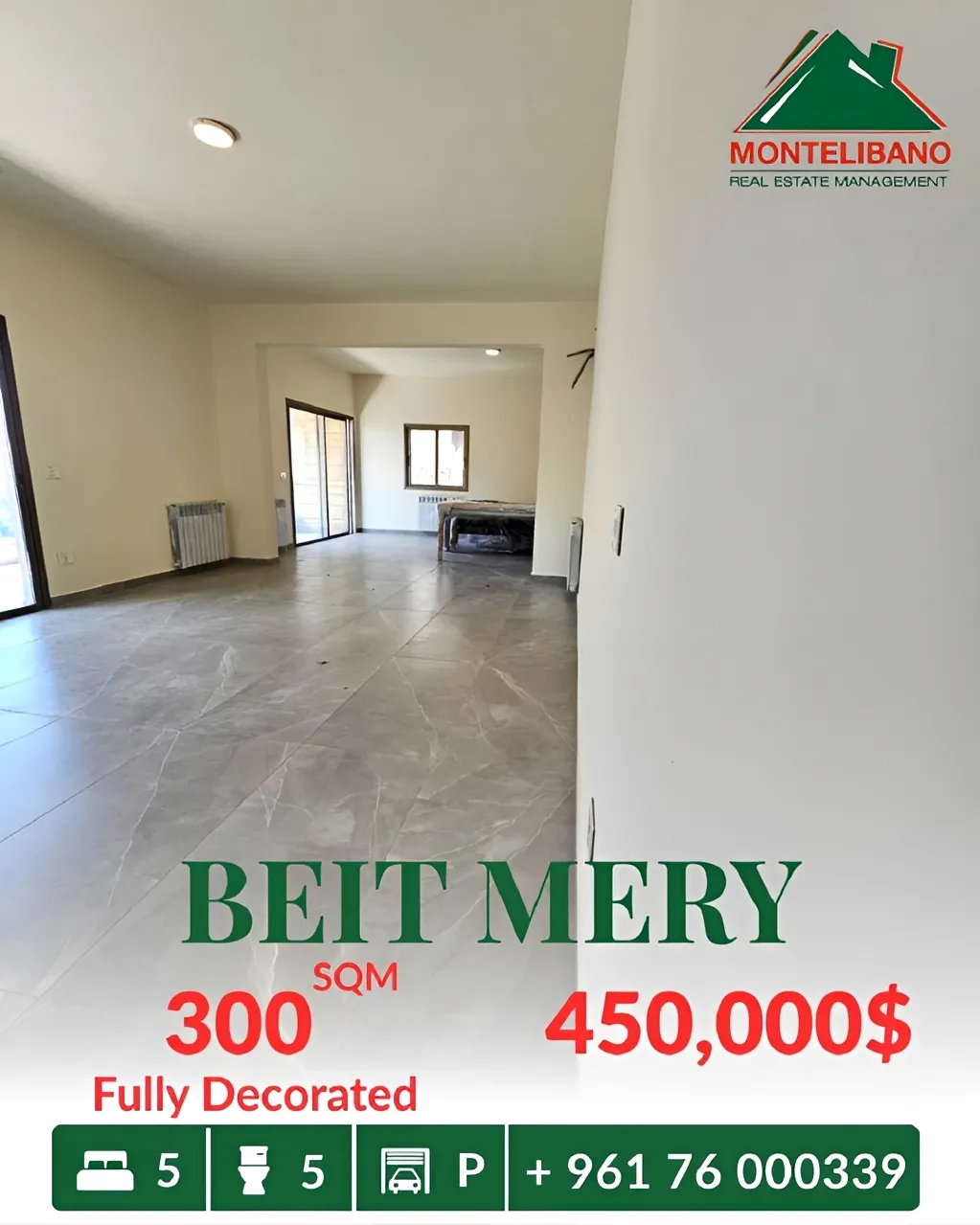 Apartment for sale in Beit Meri, Lebanon - 5 bed, 5 bath