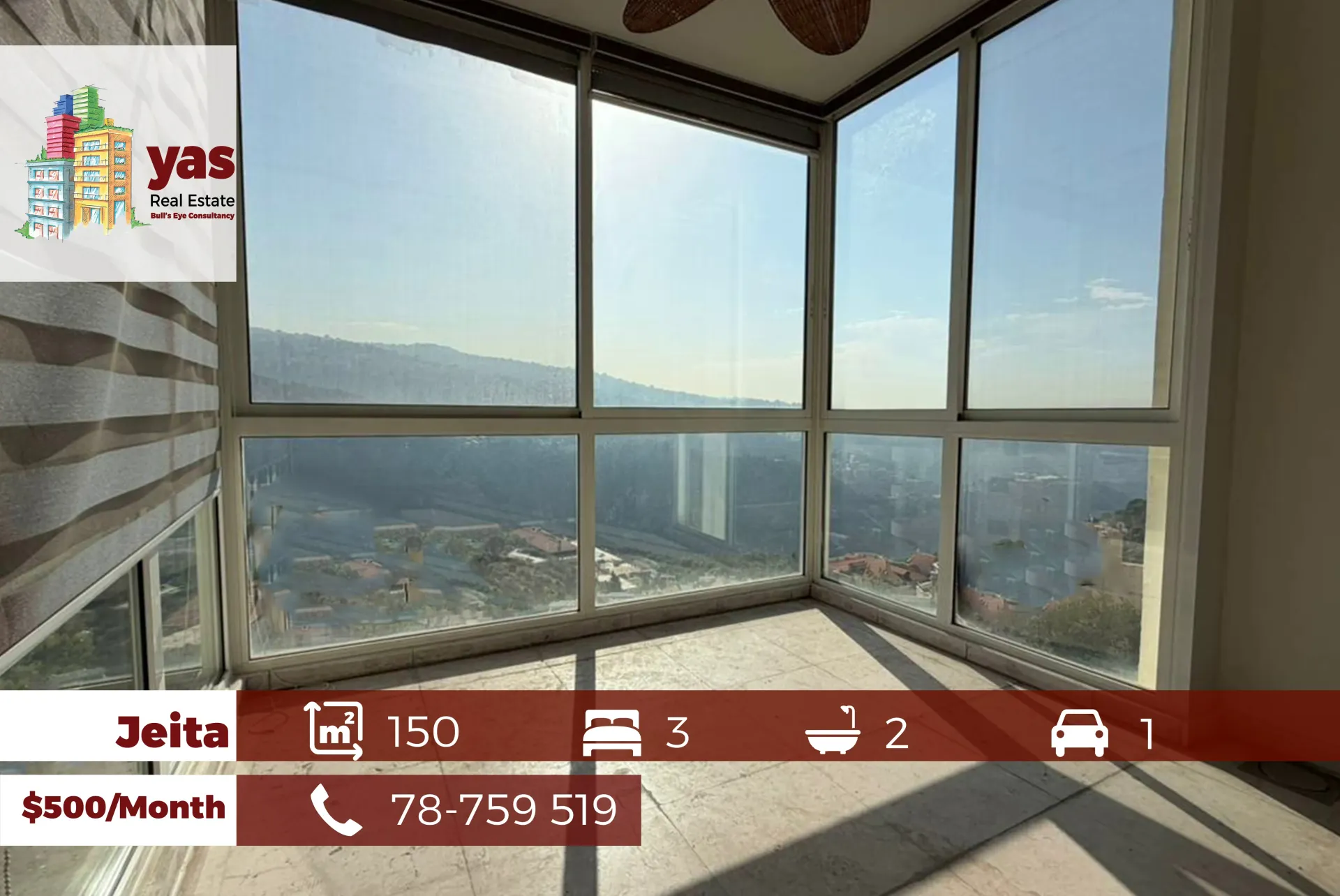 Apartment for Rent in Jeita - 3 bed, 2 bath