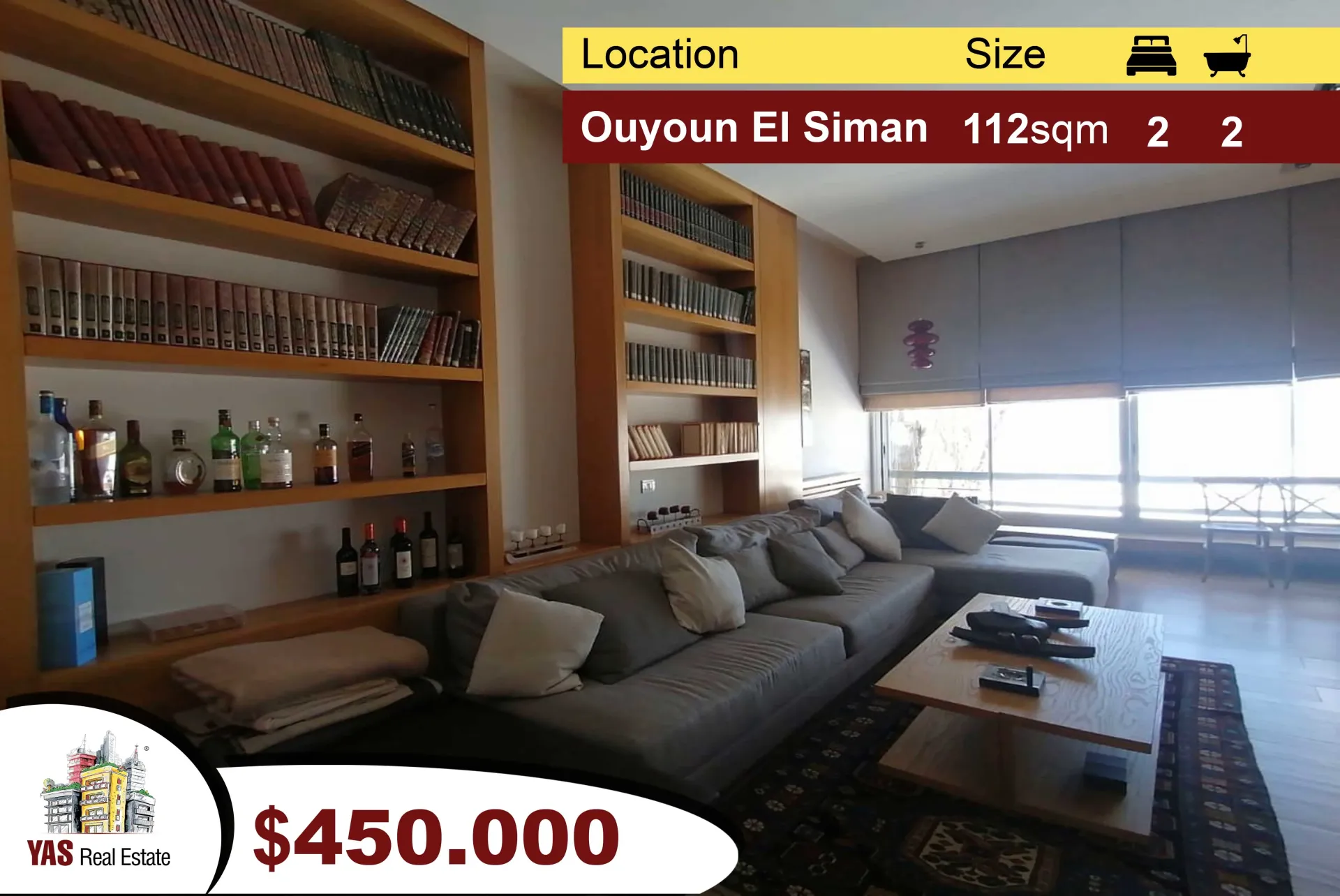 Chalet for Sale in Aayoun El Siman - 2 bed, 2 bath