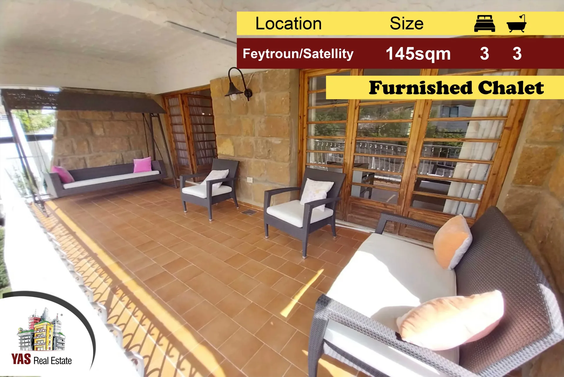 Chalet for Sale in Faytroun - 3 bed, 3 bath