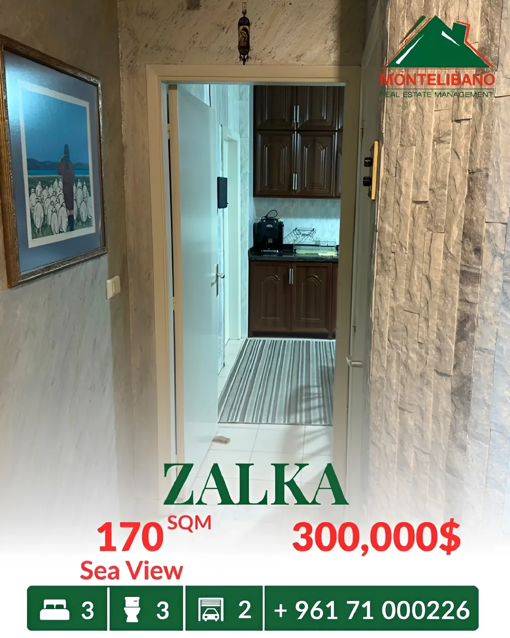 Apartment for sale in Zalqa, Lebanon