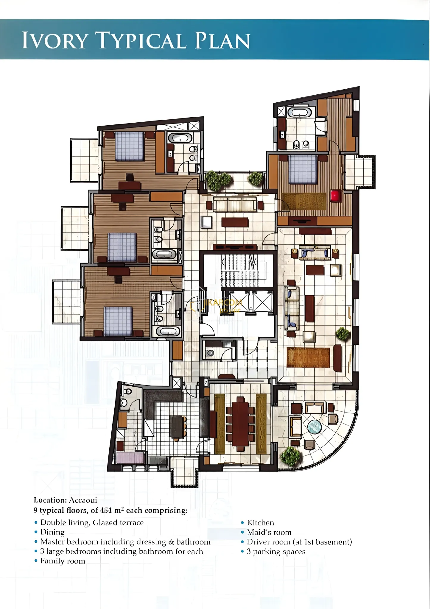 Apartment for sale in Achrafieh, Beirut, Lebanon - 4 bed, 4 bath