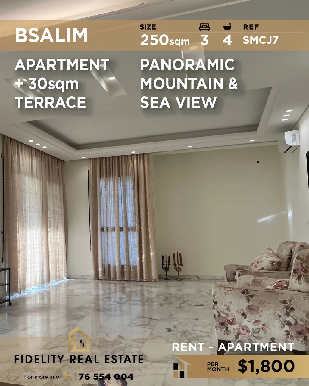Apartment for rent in Bsalim, Lebanon - 3 bed, 4 bath