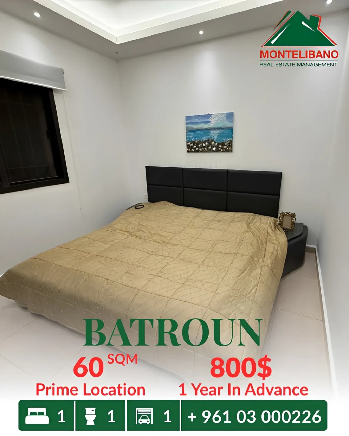 Apartment for rent in Batroun, Lebanon