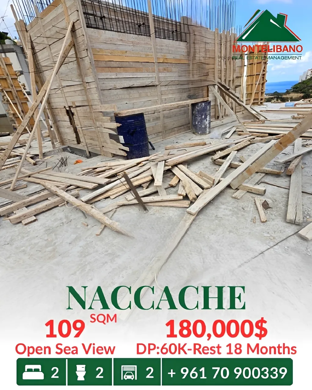 Apartment for sale in Naccache