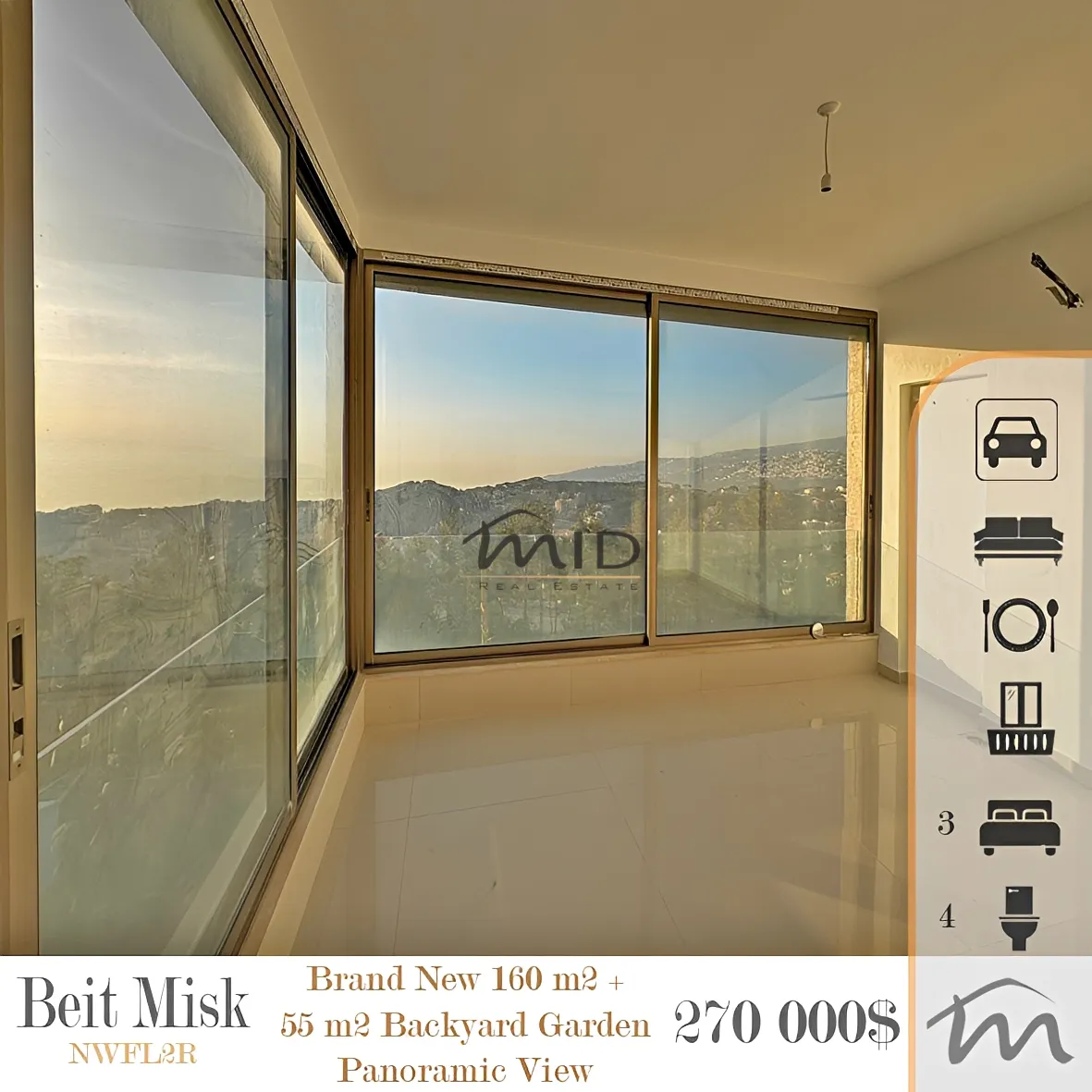 Apartment for sale in Beit misk, lebanon - 3 bed, 4.0 bath
