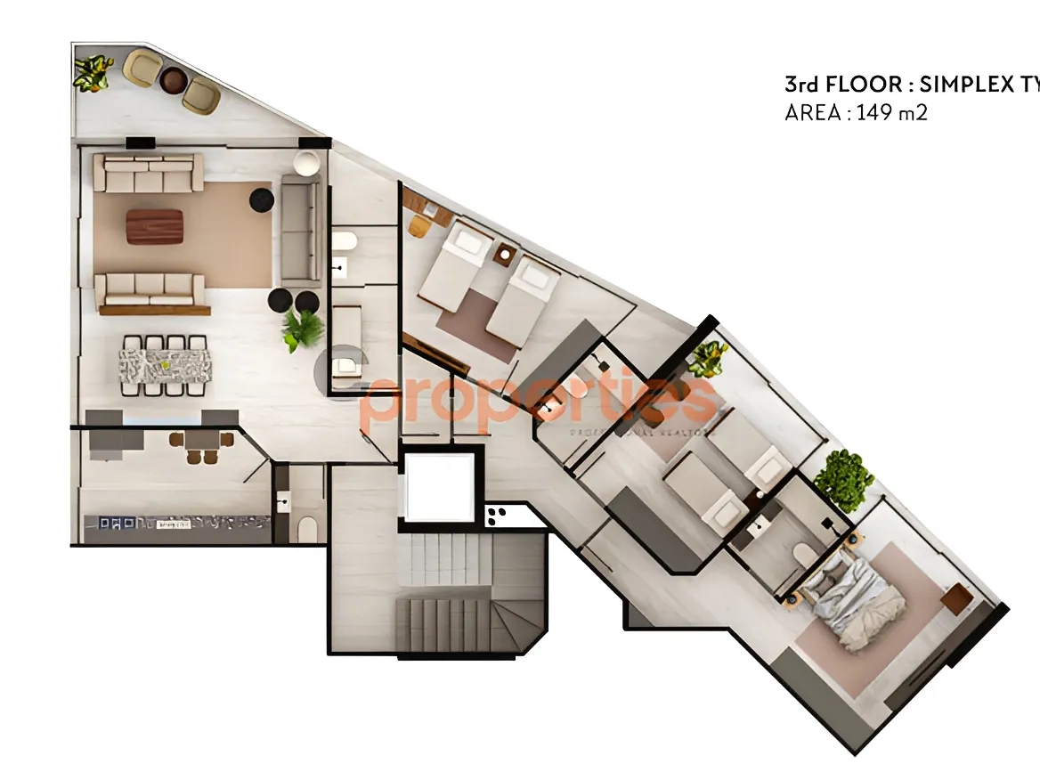 Apartment for Sale in Fanar - 3 bed, 4 bath