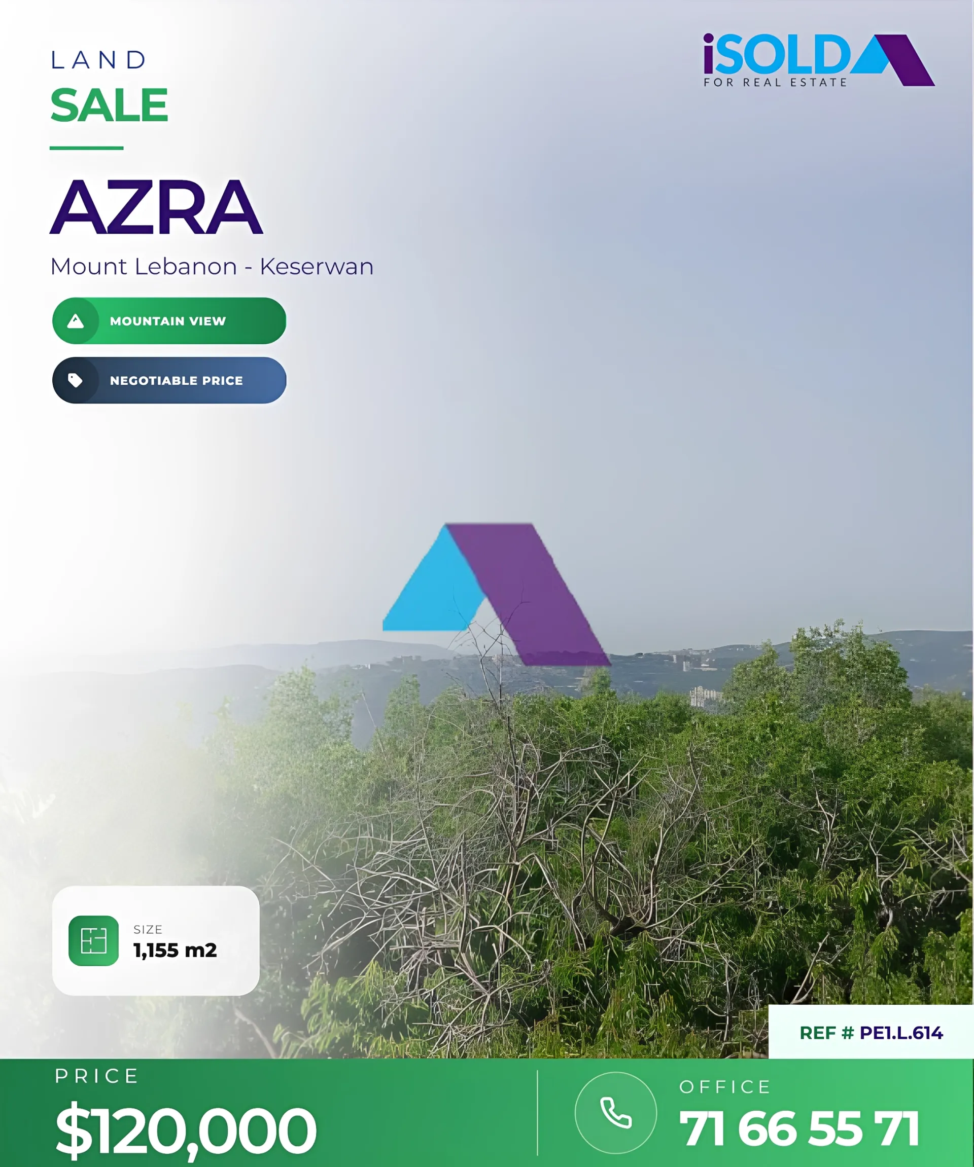 Land for sale in Aazra Wil Aazr, Lebanon
