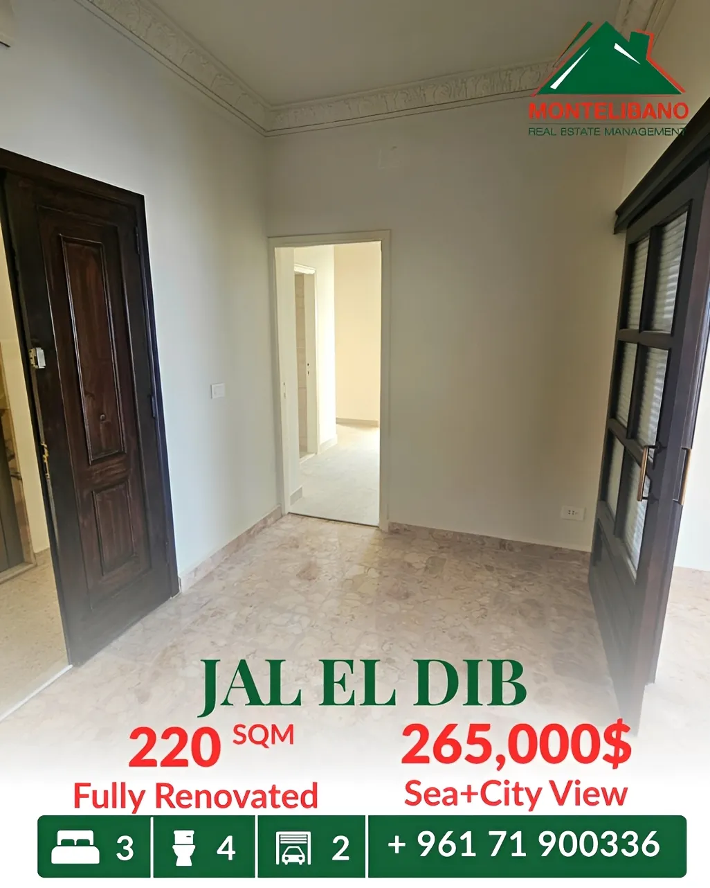 Apartment for sale in Jal El Dib