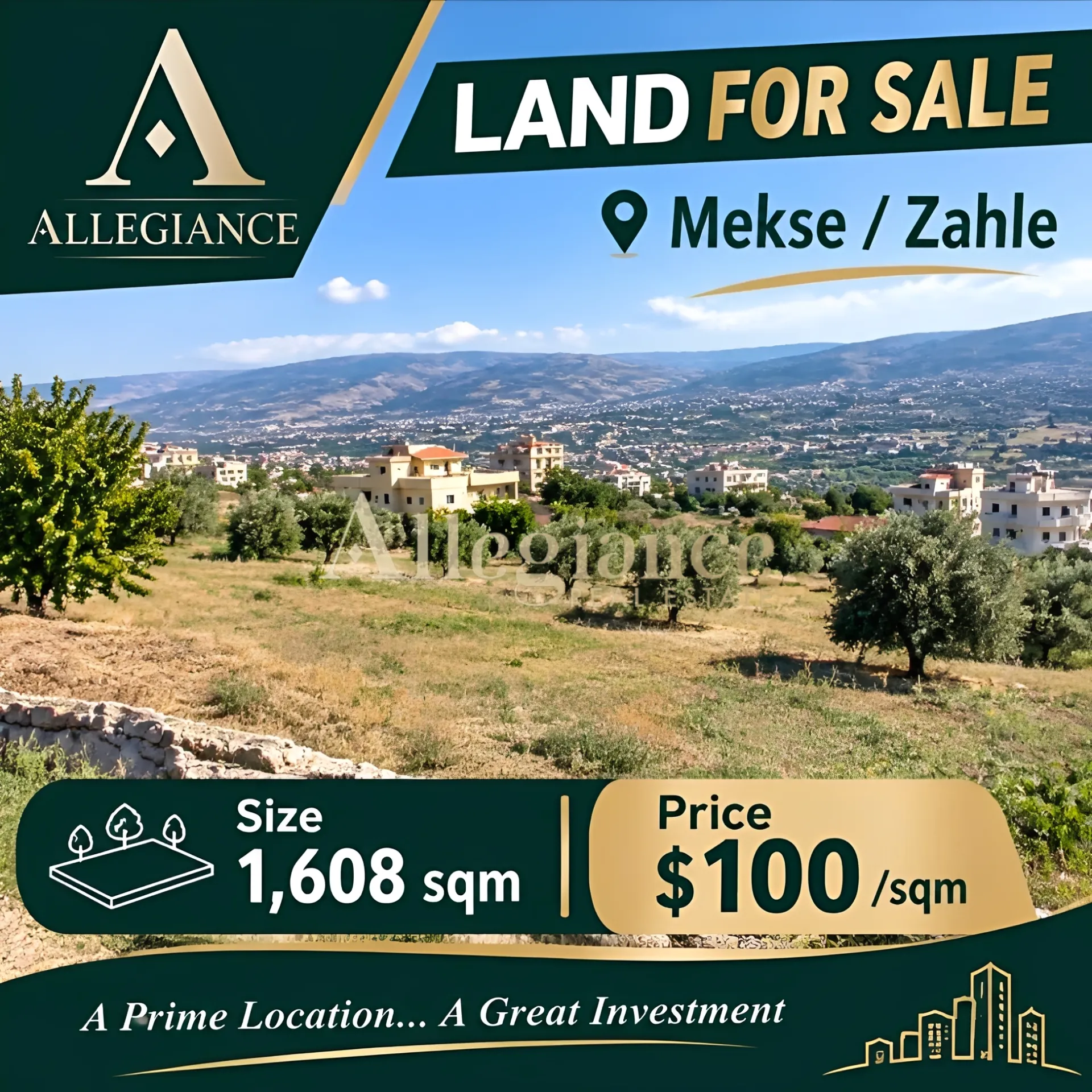 Residential Land for sale in Zahlé