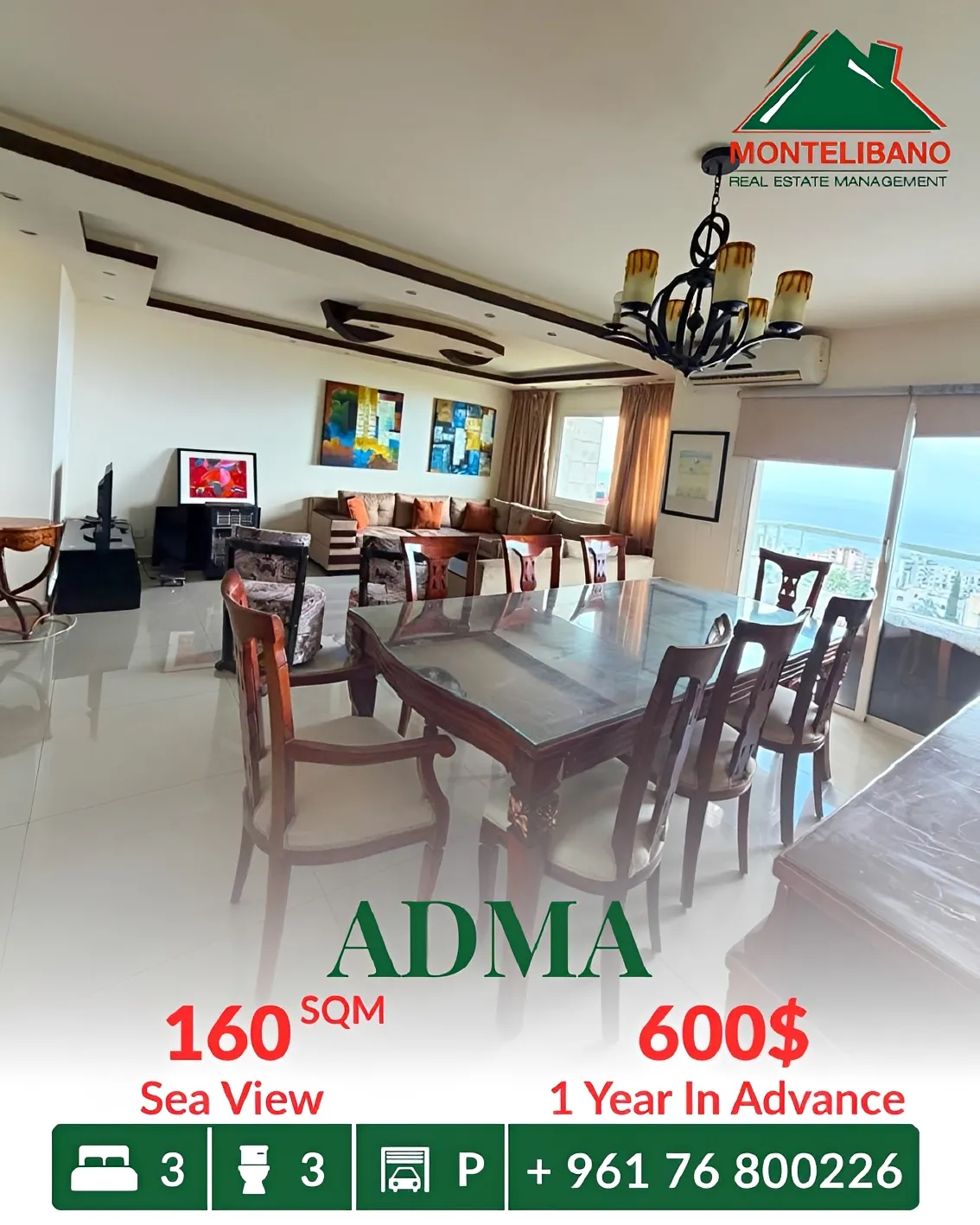 Apartment for rent in Adma w Dafnah
