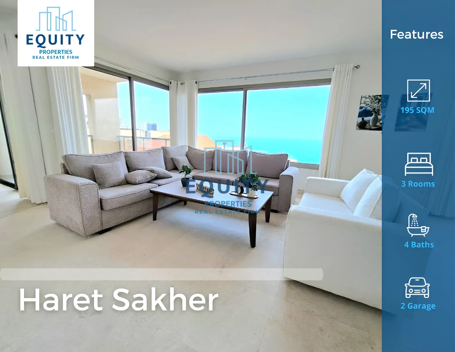 Apartment for sale in Haret Sakher, Lebanon - 3 bed, 4 bath