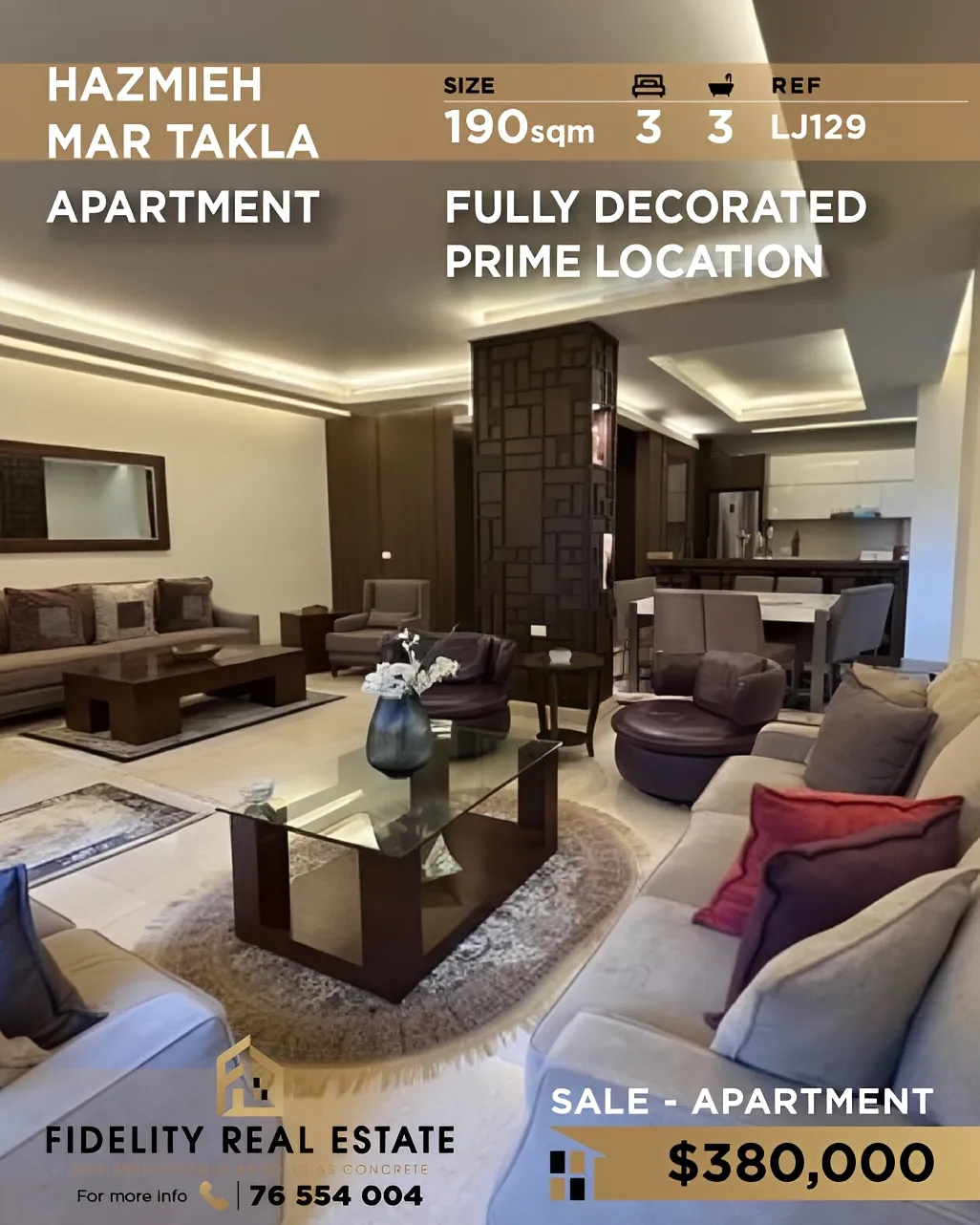 Apartment for sale in Hazmieh, Lebanon