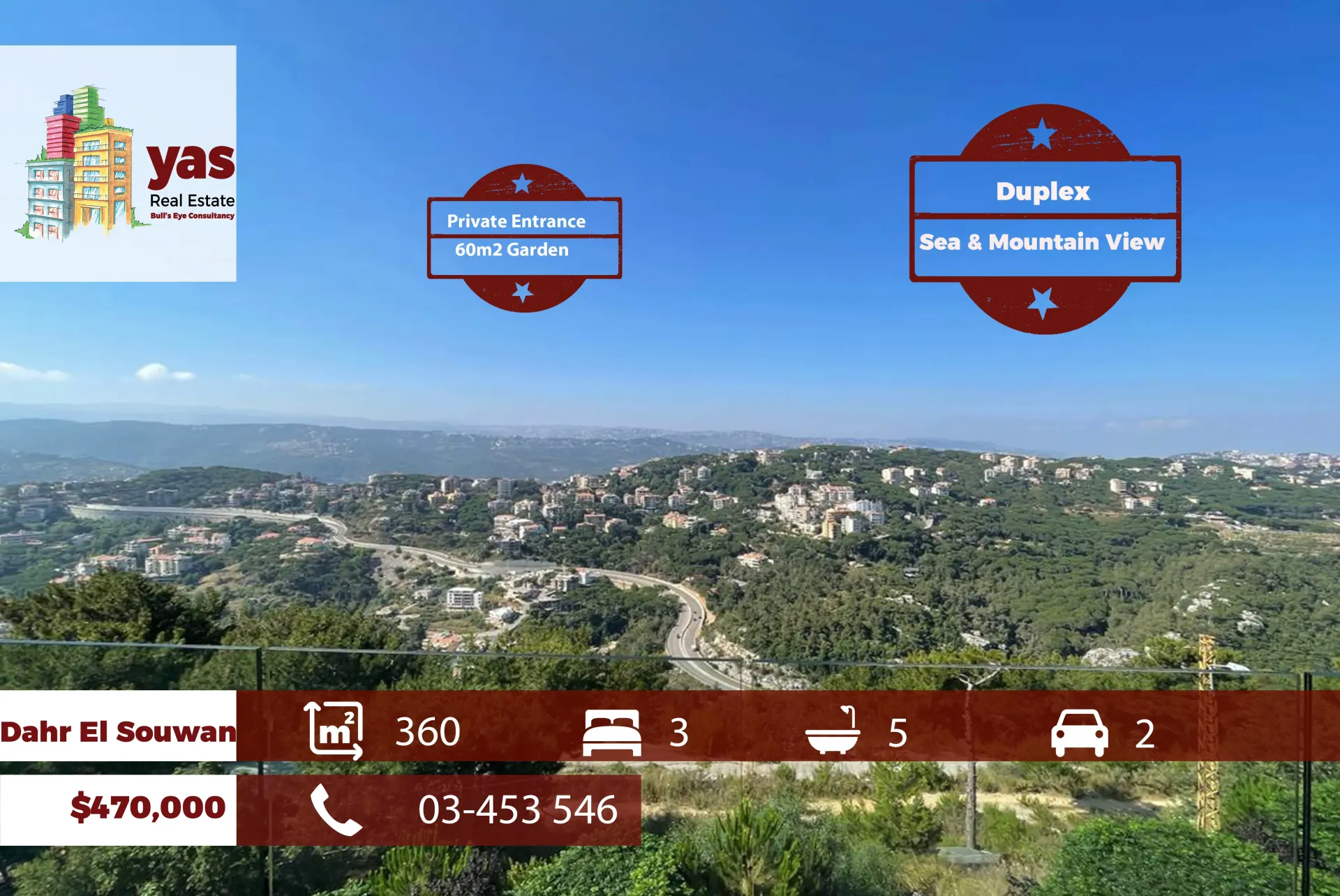 Apartment for Rent in Batroun
