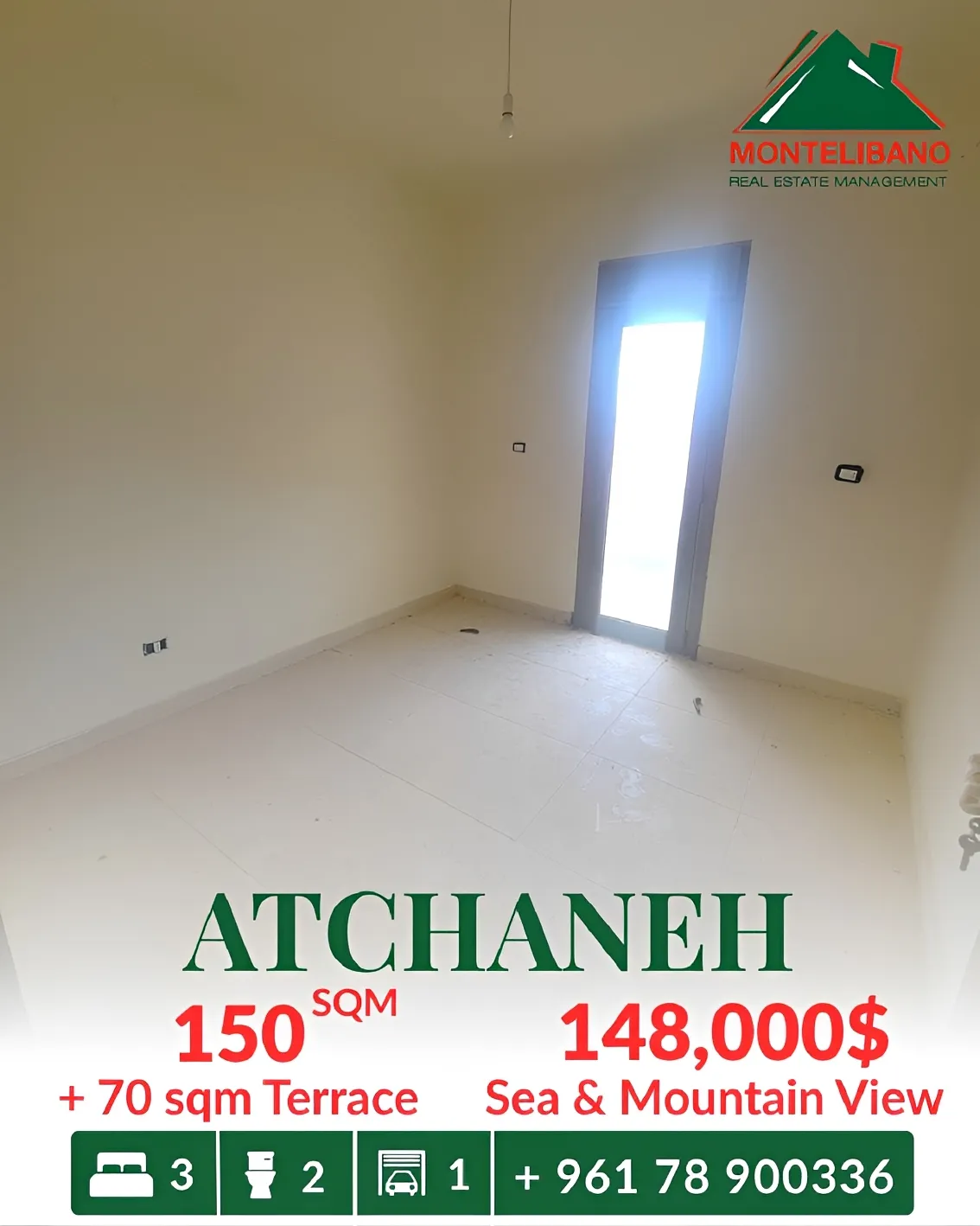 Apartment for sale in Aatchane, Lebanon