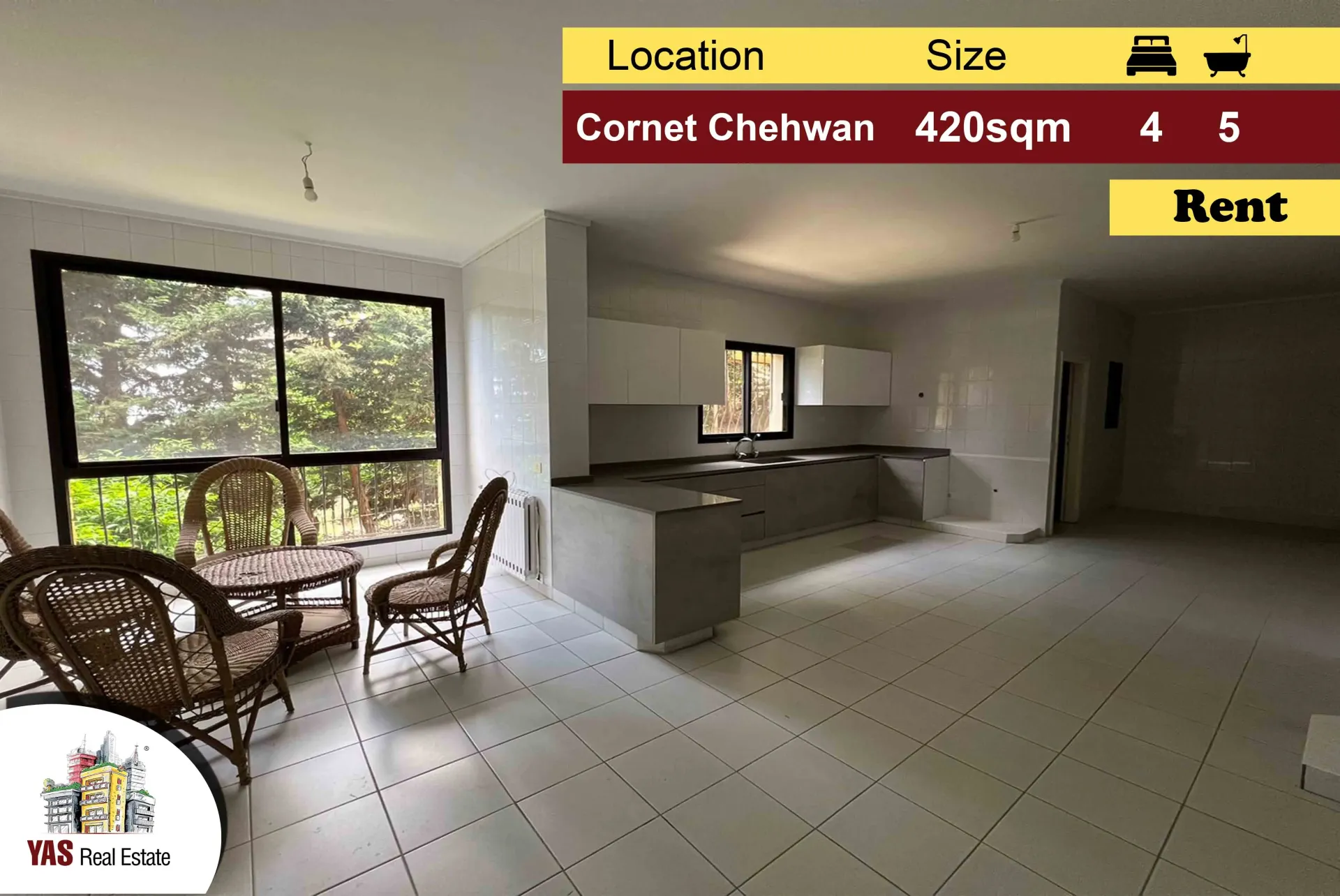 Apartment for Rent in Qornet Shahwane