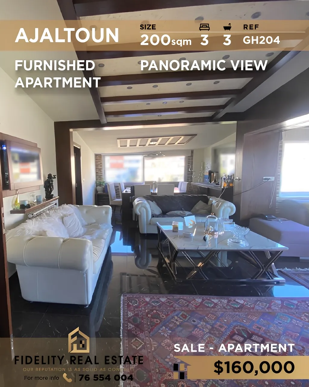 Apartment for Sale in Ajaltoun, Lebanon - 3 bed, 3 bath