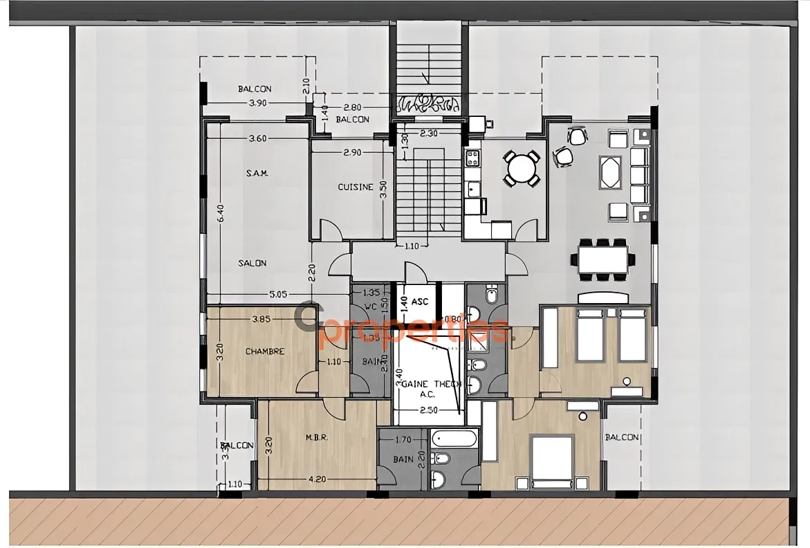 Apartment for Sale in Mar Moussa El Douar - 2 bed, 3 bath