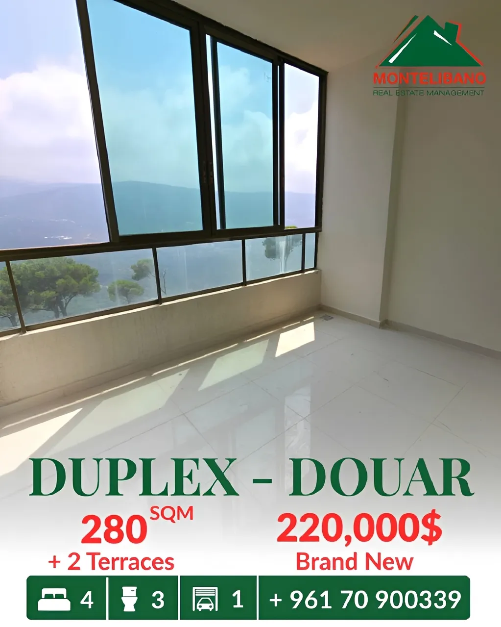 Apartment for sale in Douar, Lebanon - 4 bed, 3 bath