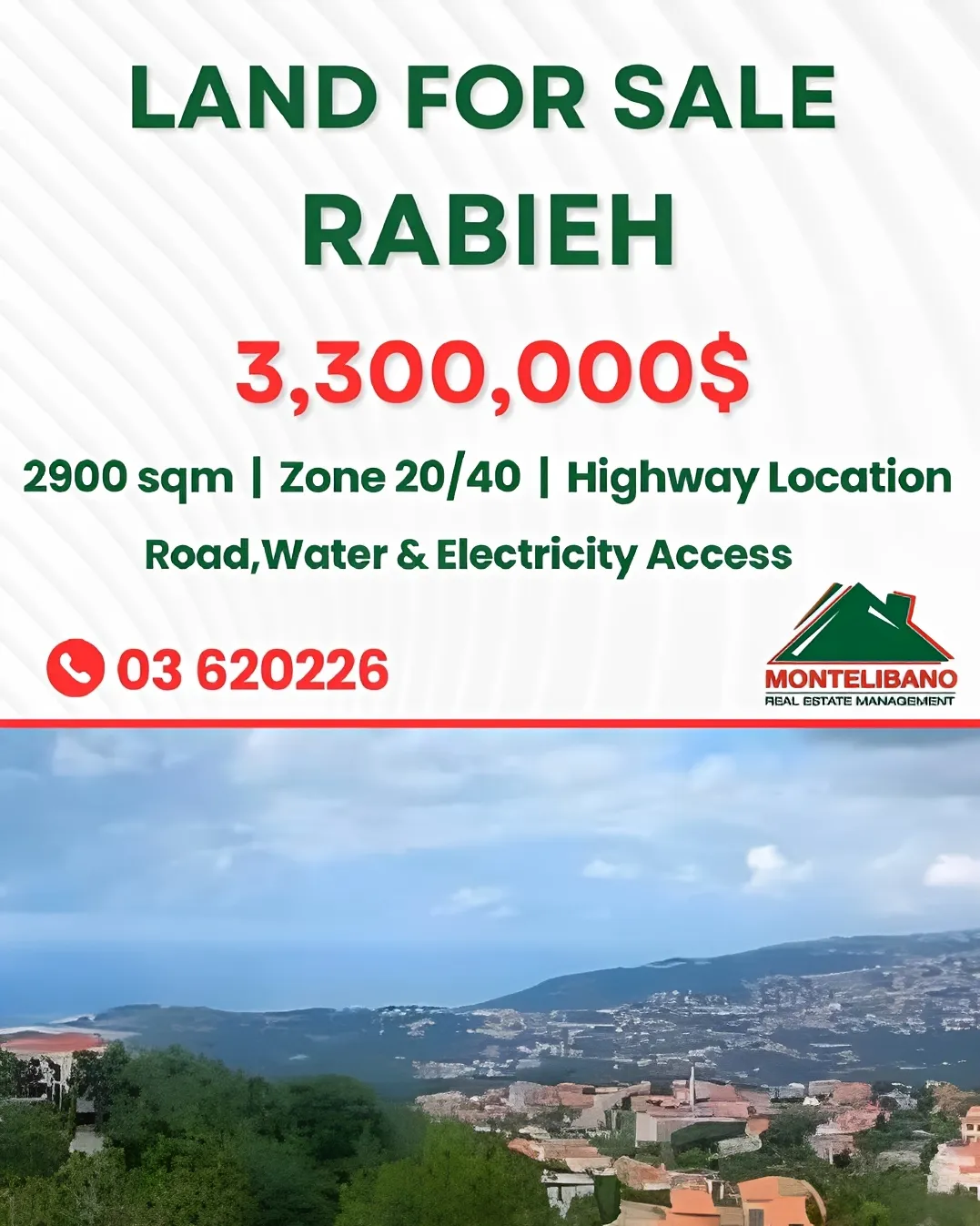 Residential Land for sale in Rabieh, Lebanon