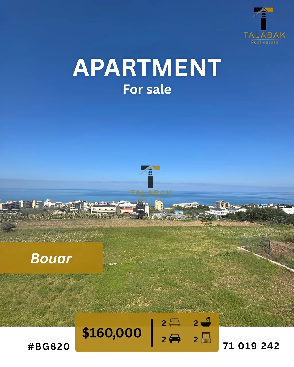 Apartment for sale in Bouar, Lebanon