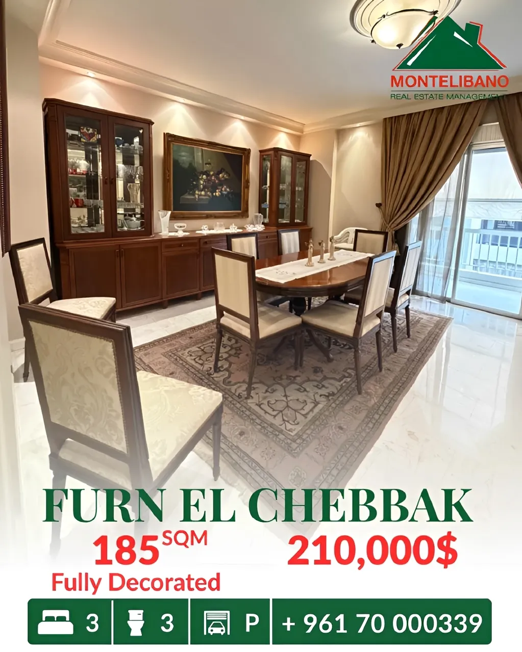 Apartment for sale in Forn El Chebbak