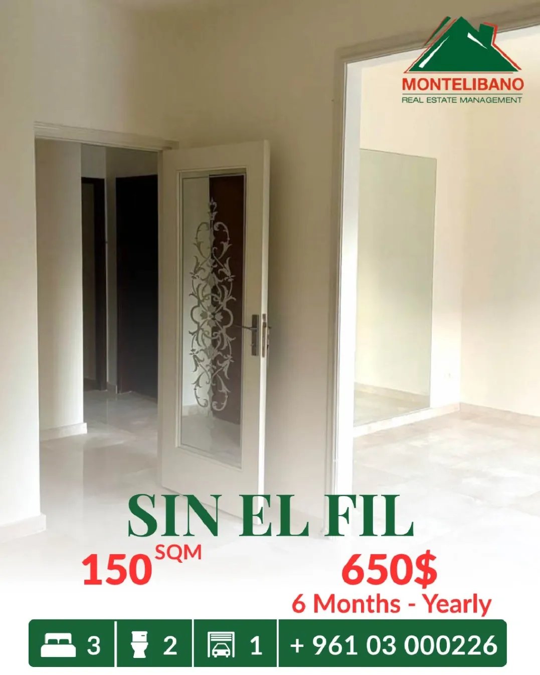 Apartment for rent in Sin El Fil, Lebanon