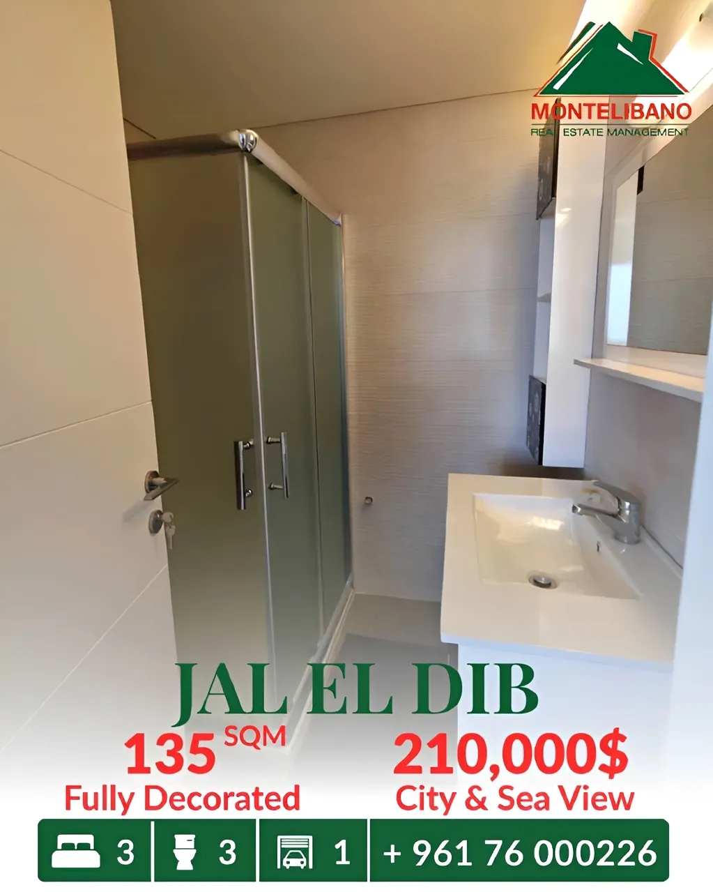 Apartment for sale in Jal El Dib