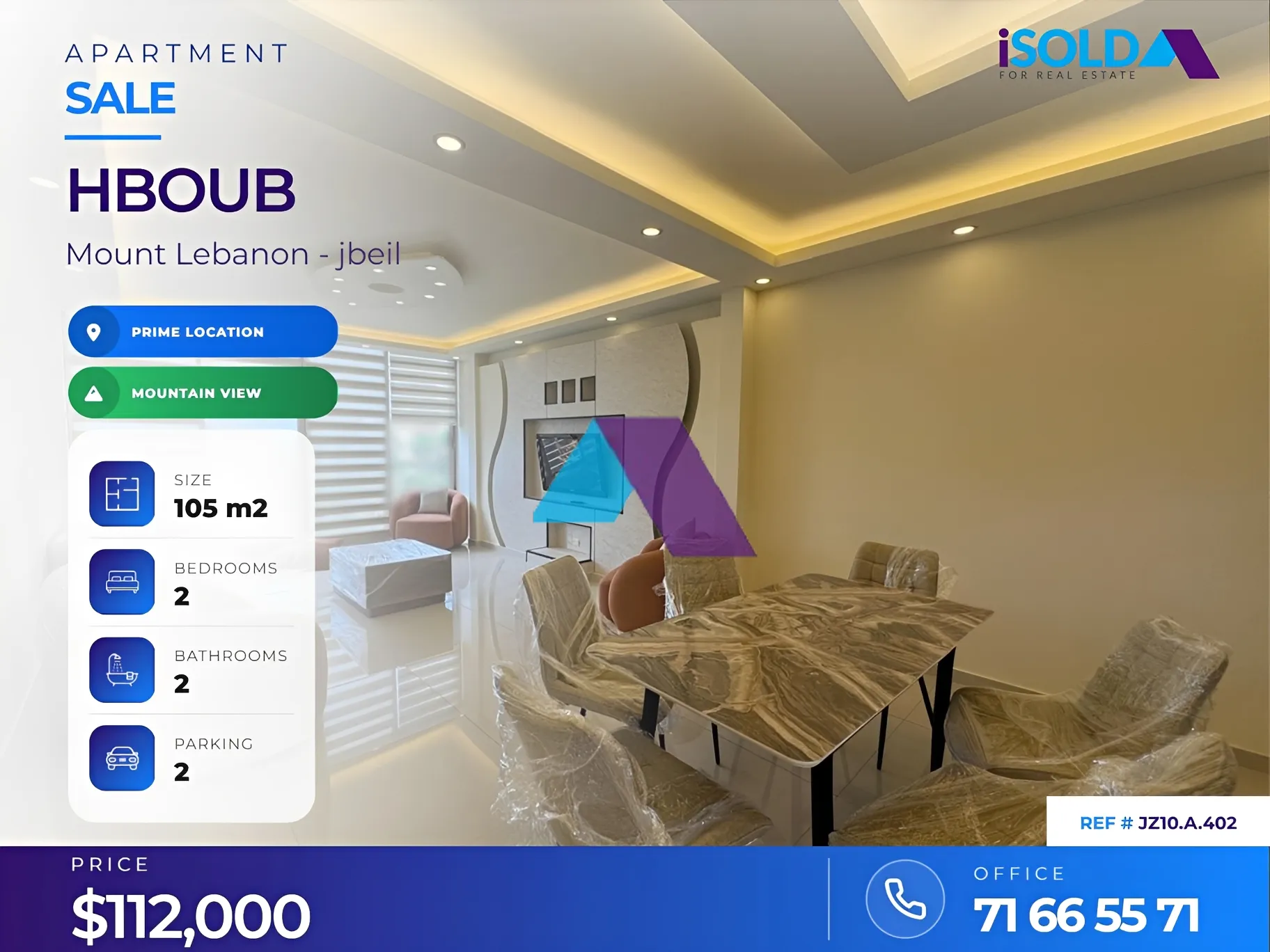 Apartment for sale in Hboub, Lebanon