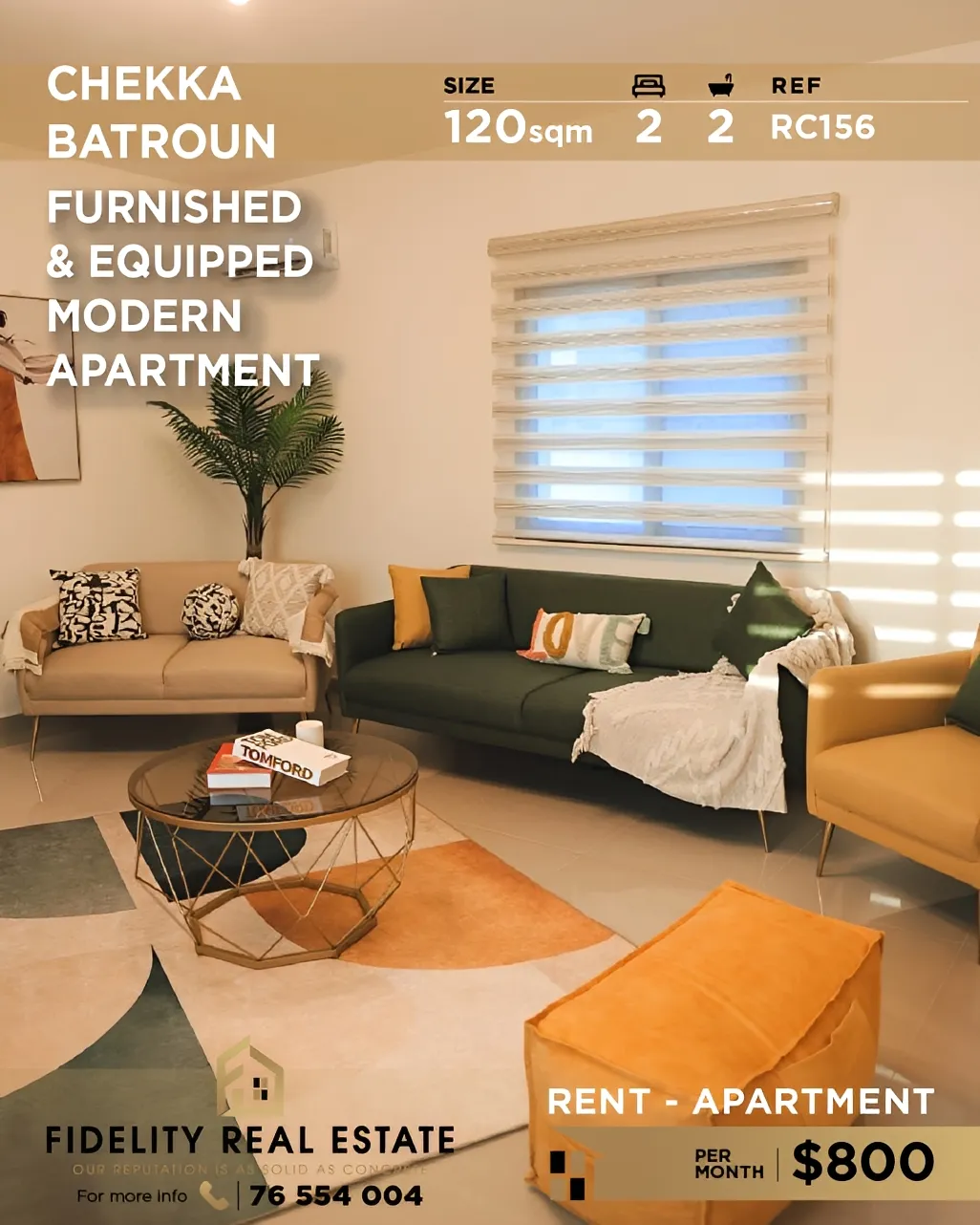 Apartment for rent in Chekka, Lebanon - 2 bed, 2 bath